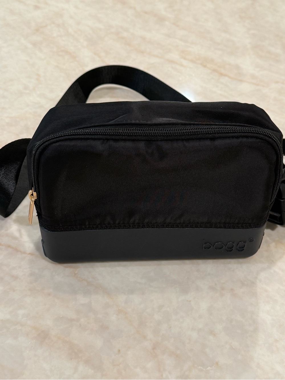 BOGG BAG Black Crossbody with Textured Base